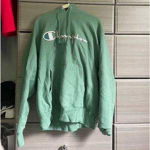 Green Oversized Champion Sweatshirt